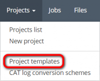 Projects menu project templates.png
