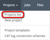 Projects menu project list.png